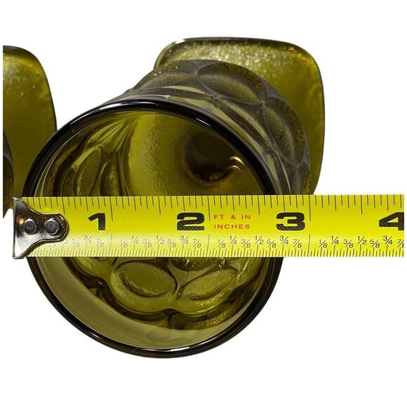 2pc Vintage Noritake Spotlight Japan Olive Green Wine Glass Goblets MCM, 4.5 in - Picture 6 of 7